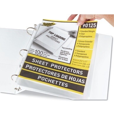 Top-Load Polypropylene Sheet Protectors, Standard, Letter, Clear, 2&quot;, 100/Box