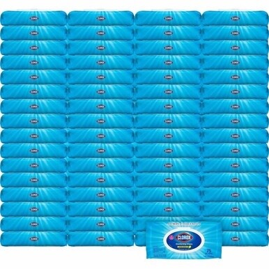 Clorox Bleach-free Disinfecting Cleaning Wipes - Fresh Scent - 75 / Packet - 600 / Pallet - White