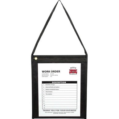 C-Line Fabric Hanging Strap Shop Ticket Holders - 12&quot; x 9&quot; x - Fabric - 15 / Box - Clear