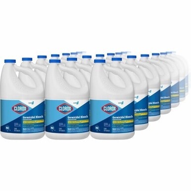 CloroxPro&amp;trade; Germicidal Bleach - Concentrate - 121 fl oz (3.8 quart) - 84 / Bundle - Disinfectant - Clear