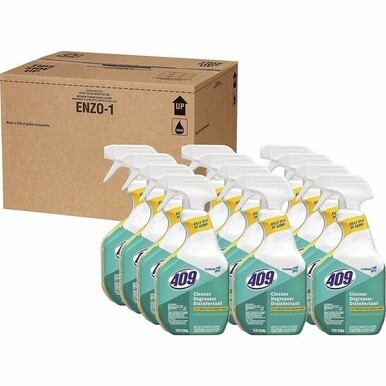 Formula 409 Formula 409 Cleaner Degreaser Disinfectant - For Nonporous Surface, Hard Surface, Floor, Wall - 32 fl oz (1 quart) - 12 / Carton - Phosphate-free, Disinfectant, Rinse-free - Clear