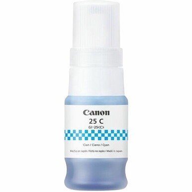 Canon GI-25 Ink Bottles - Inkjet - Cyan - 3000 Pages - 37 mL - 1 Each