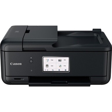 Canon TR8620A Wireless Inkjet Multifunction Printer - Color - Black - Copier/Fax/Printer/Scanner - 4800 x 1200 dpi Print - Color Scanner - Color Fax - Ethernet Ethernet - Wireless LAN - Wireless PictB