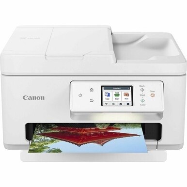 Canon PIXMA TR7820 Wireless Inkjet Multifunction Printer - Color - White - Copier/Printer/Scanner - 1200 x 1200 dpi Print - Flatbed Scanner - Wireless LAN - Canon PRINT Application, Apple AirPrint, Mo