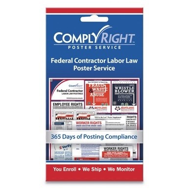 Labor Law Poster Service, &quot;Federal Contractor Labor Law&quot;, 4 x 7