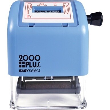 Consolidated Stamp 2000 Plus Self-inking Date Stamp - Date Stamp - 1&quot; Impression Width x 1.81&quot; Impression Length - Red - 1 Each