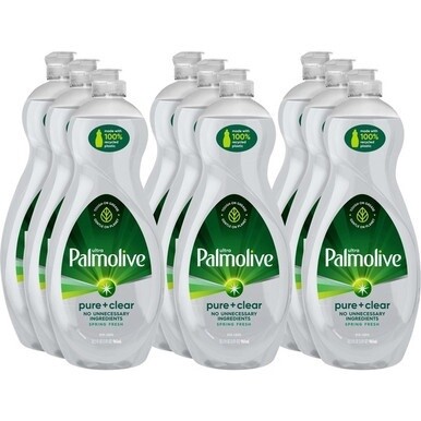 Palmolive Pure/Clear Ultra Dish Soap - 32.5 fl oz (1 quart) - 9 / Carton - Clear