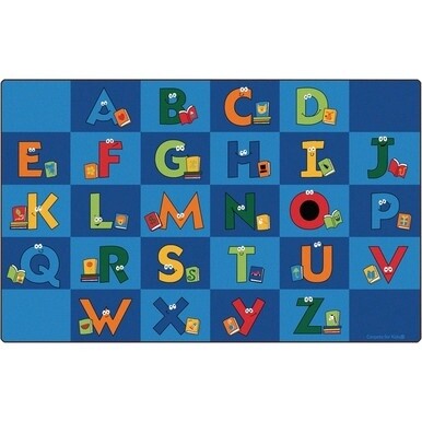 Carpets for Kids Reading Letters Library Rug - 13.33 ft Length x 100&quot; Width - Rectangle - Reading Letters Library