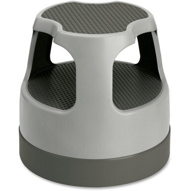 Cramer Scooter Stool - 300 lb Load Capacity - 15.4&quot; x 15.4&quot; x 15&quot; - Gray
