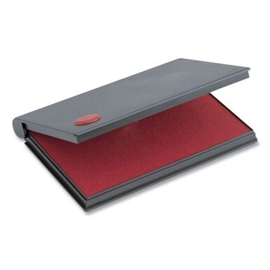 2000 PLUS One-Color Felt Stamp Pad, #2, 6.25&quot; x 3.5&quot;, Red