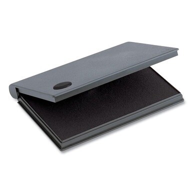 2000 PLUS One-Color Felt Stamp Pad, #2, 6.25&quot; x 3.5&quot;, Black