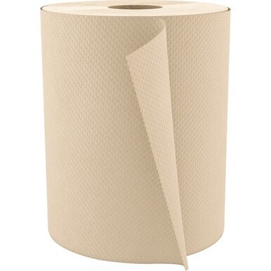 Cascades PRO Select Hardwound Paper Towels - 1 Ply - 7.80&quot; x 600 ft - Natural - Fiber Paper - Absorbent, Eco-friendly - For Hand, Industry, Food Service, Education, Restroom - 12 / Carton