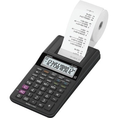 Casio HR-10RC Printing Calculator - 2 lps - Battery Powered, Portable Printing/Display - 12 Digits - Battery Powered - 1.7&quot; x 4&quot; x 8.2&quot; - Handheld - 1 Each