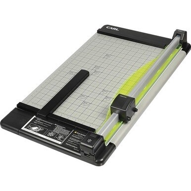 CARL Heavy-Duty Metal Base 18&quot; Paper Trimmer - 1 x Blade(s)Cuts 36Sheet - 18&quot; Cutting Length - Straight, Perforated Cutting - 0.8&quot; Height x 14&quot; Width - Metal Base, Acrylonitrile Butadiene Styrene (ABS
