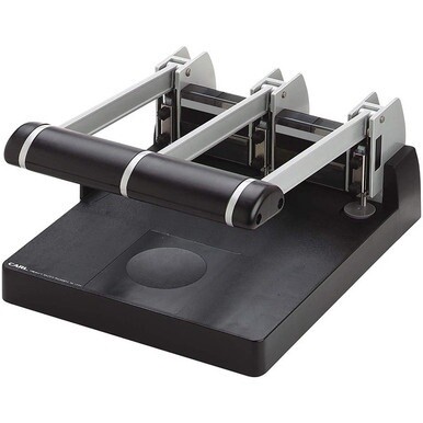 CARL 150-Sheet Heavy Duty 3-hole Punch - 3 Punch Head(s) - 150 Sheet of 20lb Paper - 9/32&quot; Punch Size - Silver, Blue