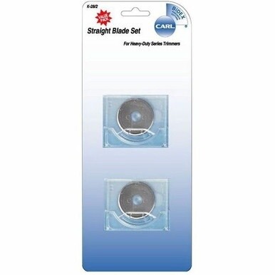 CARL Rotary Trimmer Straight Blade Set - 1.10&quot; Length - Straight Style - Steel - 1 / Set - Silver