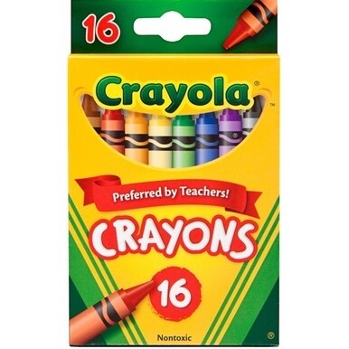 Crayola Regular Size Crayon Sets - 3.6&quot; Length - Assorted - 16 / Box