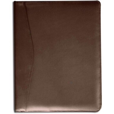 Dacasso Letter Pad Folio - 8 1/2&quot; x 11&quot; - Chocolate Brown - 1 Each
