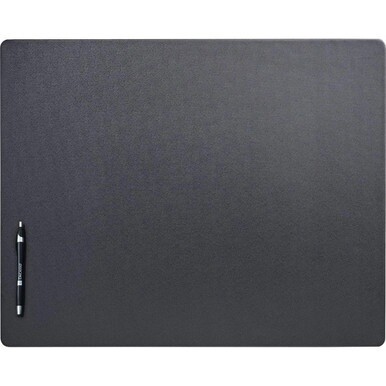 Dacasso Leatherette Desk Mat - Rectangular - 24&quot; Width x 19&quot; Depth - Felt - Leatherette - Black