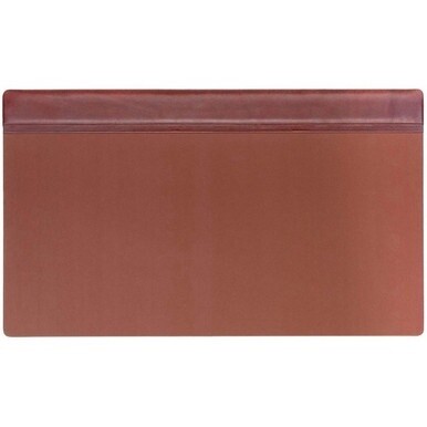 Dacasso Leather Top-Rail Desk Pad - Rectangular - 34&quot; Width x 20&quot; Depth - Felt Brown Backing - Top Grain Leather - Mocha