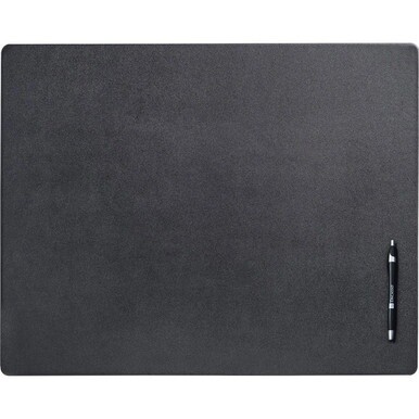 Dacasso Leather Desk Mat - Rectangular - 24&quot; Width x 19&quot; Depth - Felt - Top Grain Leather - Black