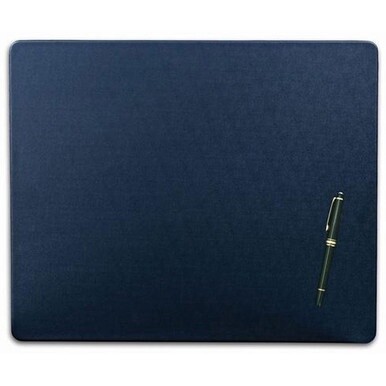 Dacasso Leatherette Conference Table Pad - Rectangular - 17&quot; Width - Leatherette, Velveteen - Navy Blue