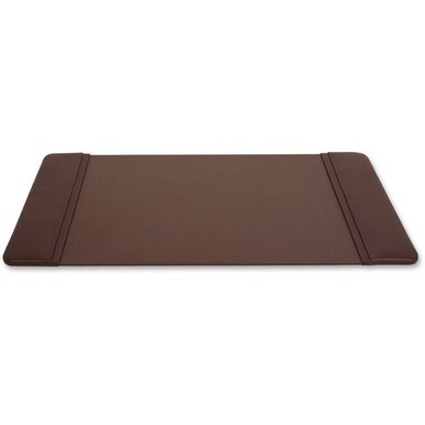 Dacasso Leather Desk Pad - Rectangular - 22&quot; Width x 14&quot; Depth - Felt Brown Backing - Top Grain Leather - Chocolate Brown