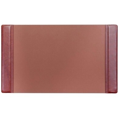 Dacasso Leather Side-Rail Desk Pad - 20&quot; Width - Leather - Brown - 1Each