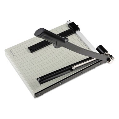 Vantage Guillotine Paper Trimmer/Cutter, 15 Sheets, 12&quot; Cut Length, Metal Base, 10 x 12.75