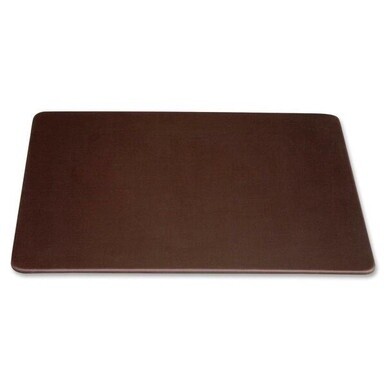 Dacasso Leatherette Conference Table Pad - Rectangular - 17&quot; Width x 14&quot; Depth - Felt - Leatherette - Chocolate Brown