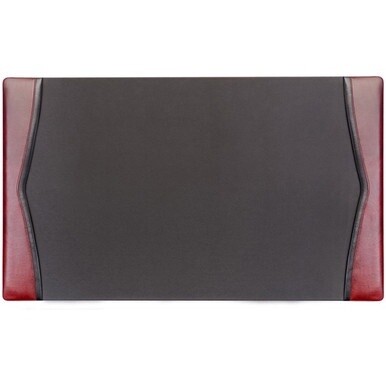 Dacasso Leather Side-Rail Desk Pad - 20&quot; Width - Leather - Black - 1Each