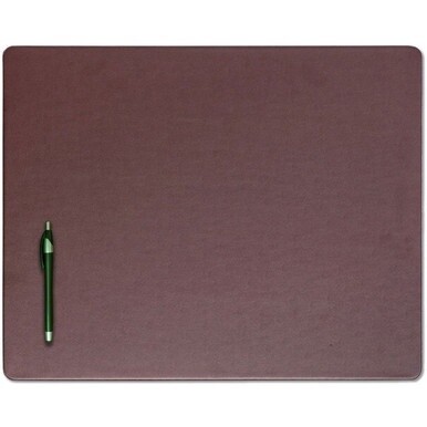 Dacasso Leatherette Conference Table Pad - Rectangular - 20&quot; Width - Leatherette, Velveteen - Chocolate Brown