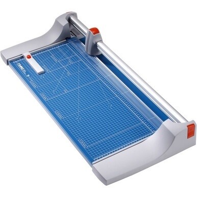 Dahle 444 Premium Rotary Trimmer - Cuts 25Sheet - 26&quot; Cutting Length - 4&quot; Height x 15.1&quot; Width - Steel Blade, Metal Base, Aluminum, Plastic - Blue