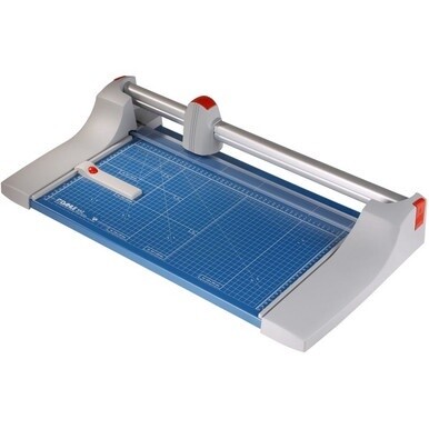 Dahle 442 Premium Rotary Trimmer - Cuts 30Sheet - 20&quot; Cutting Length - 4&quot; Height x 15.1&quot; Width - Steel Base, Aluminum Blade, Plastic - Blue