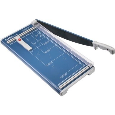 Dahle 534 Professional Guillotine Trimmer - Cuts 15Sheet - 18&quot; Cutting Length - 3&quot; Height x 11.3&quot; Width x 11.5&quot; Depth - Steel Blade, Aluminum, Plastic, Metal - Blue