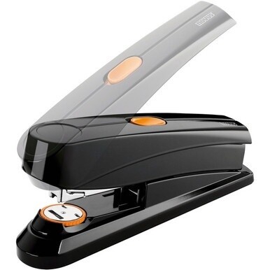 Novus B8fc Executive Stapler - Novus B8fc Flat Clinch Stapler, 70% Less Effort, 50 Sheet Capacity, Dual Staple Guide, German Engineered, Staple|Pin|Tack, Black