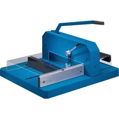Dahle 848 Professional Stack Cutter - 700 Sheet Cutting Capacity - 18.63&quot; Cutting Length - Ground Blade, Durable, Burr-free Cut - Steel, Metal, Aluminum, Plastic - Blue - 33.8&quot; Length - 1 / Carton