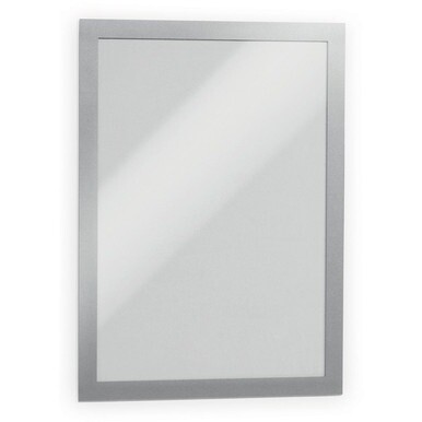 DURABLE&amp;reg; DURAFRAME&amp;reg; Self-Adhesive Magnetic Letter Sign Holder - Horizontal or Vertical, 9.5&quot; x 12&quot; Frame Size - Holds 8.5&quot; x 11&quot; Insert, 2 -Pack, Silver