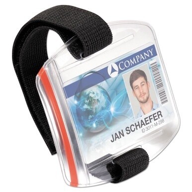 Card Holder Outdoor Secure, Vertical, 3.42&quot; x 2.12&quot;, Clear, 10/Box