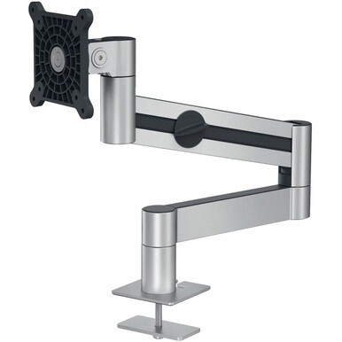 DURABLE Desk Mount for Monitor, Curved Screen Display - Silver - Height Adjustable - 1 Display(s) Supported - 38&quot; Screen Support - 17 lb Load Capacity - 75 x 75, 100 x 100 - 1 Each