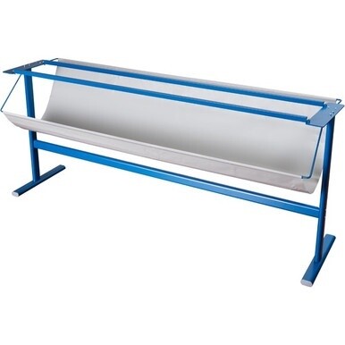 Dahle 799 Trimmer Stand w/Paper Catch - 34.5&quot; Height x 14&quot; Width - Steel, Vinyl - Blue