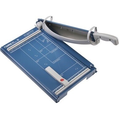 Dahle 561 Premium Guillotine Trimmer - Cuts 35Sheet - 14&quot; Cutting Length - 3.3&quot; Height x 10.4&quot; Width - Steel Blade, Metal Base, Aluminum, Plastic - Blue
