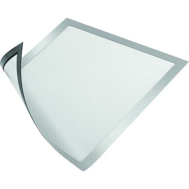 GSA MAS DURABLE&amp;reg; DURAFRAME&amp;reg; Magnetic Letter Sign Holder - Horizontal or Vertical, 9.5" x 12" Frame Size - Holds 8.5" x 11" Insert, 2 -Pack, Silver