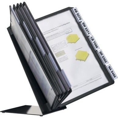 VARIO Table 10 Display Panel System - Table - Support A4 8.50&quot; x 11&quot; Media - Sturdy, Rugged, Anti-glare, Non Expandable - Black - 1 Each