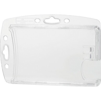 DURABLE&amp;reg; Shell Style Dual ID-Card Holder - 2-1/10&quot; x 3-1/4&quot; - Enclosed - Plastic - Transparent - 10 / Box