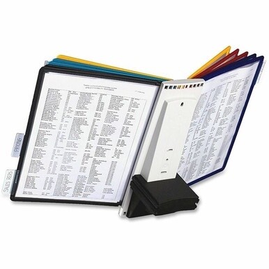 DURABLE&amp;reg; Extension Set for SHERPA&amp;reg; Reference Display System - 10 Double Sided Panels - Letter Size - Anti-Reflective/Non-Glare - Assorted Colors