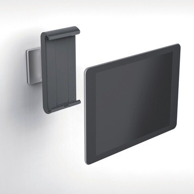 DURABLE&amp;reg; TABLET HOLDER Wall Mount - Fits most 7&quot;-13&quot; Tablets, 360 Degrees Rotation with Anti-Theft Device, Silver/Charcoal