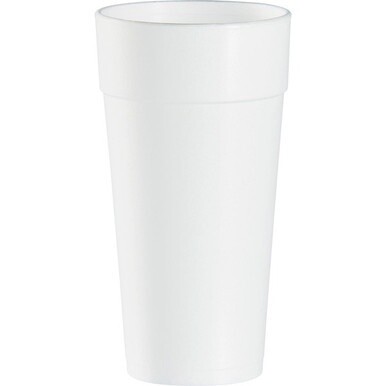 Dart 24 oz Insulated Foam Cups - 20 / Bag - Round - 25 / Carton - White - Foam - Coffee, Cappuccino, Tea, Hot Chocolate, Hot Cider, Juice, Soft Drink, Soda, Juice, Smoothie, Water