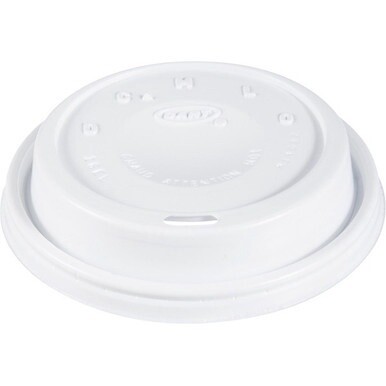 Dart Cappuccino Domed Lid - Dome - Plastic - 100 / Bag - 100 Per Bag - White