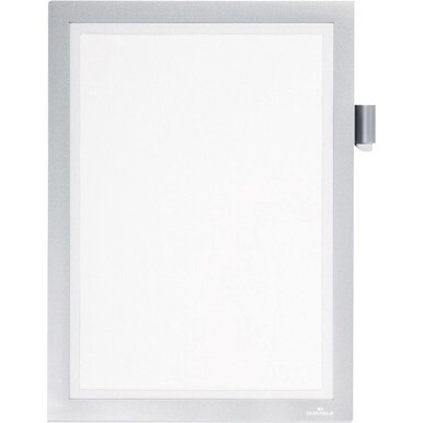 DURABLE DURAFRAME Note - Support 8.50&quot; x 11&quot; Media - Polyvinyl Chloride (PVC) - 1 Each - Silver